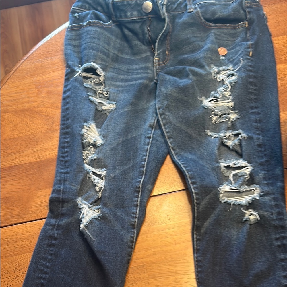 American Eagle Blue Distressed Women's Jeans